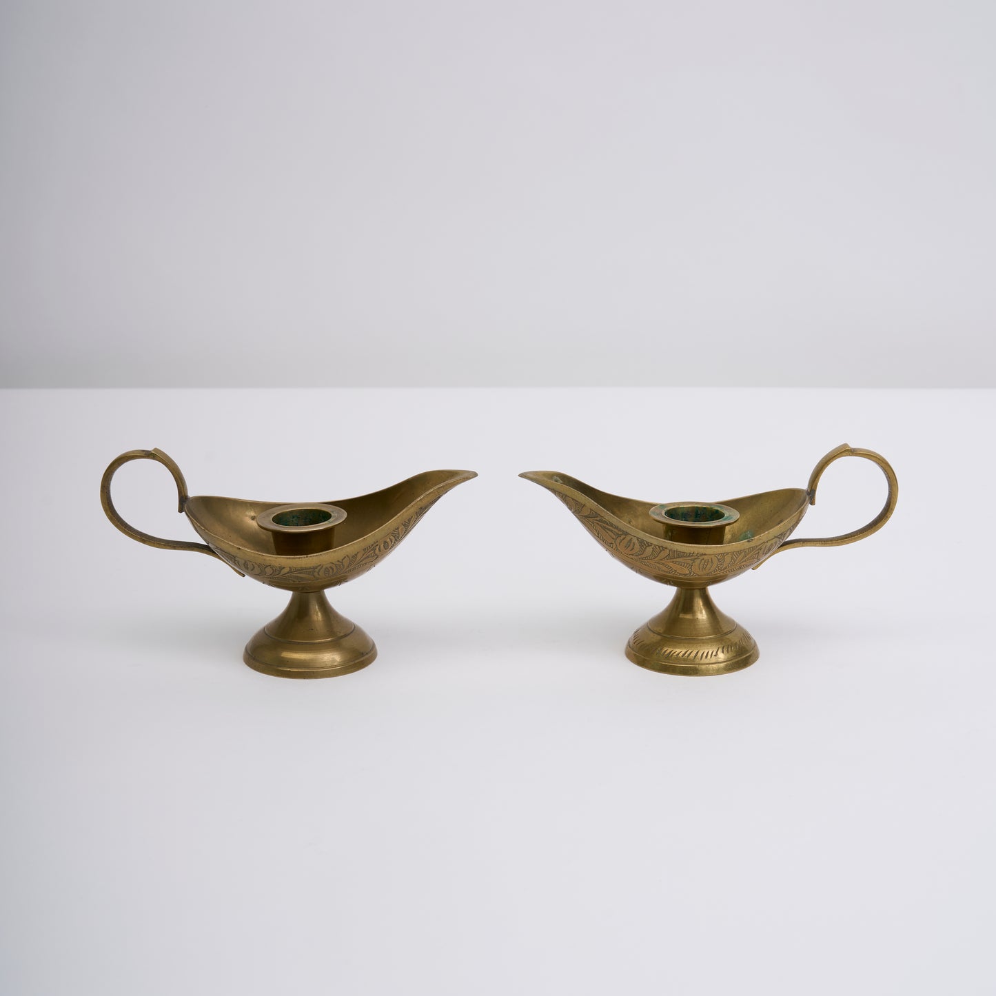 Vintage Brass Genie Lamp Candle