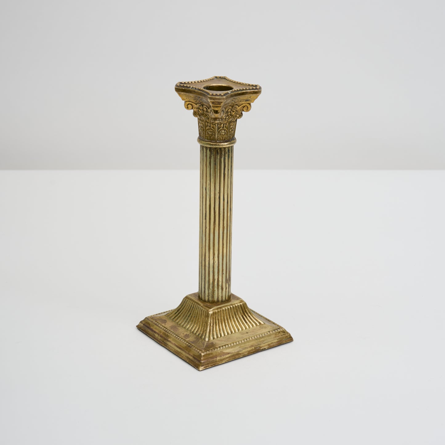 Corinthian Column Brass Candlestick