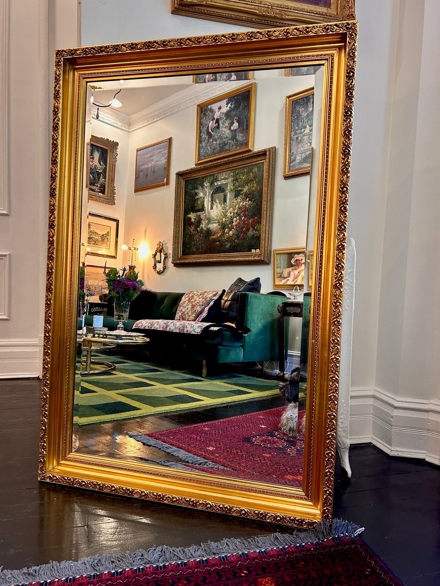 Large Decorative Gilt Wall Mirror