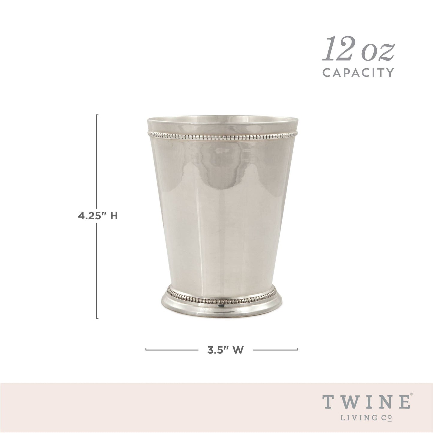 Silver-Plated Solid-Brass Vintage Mint Julep Cup