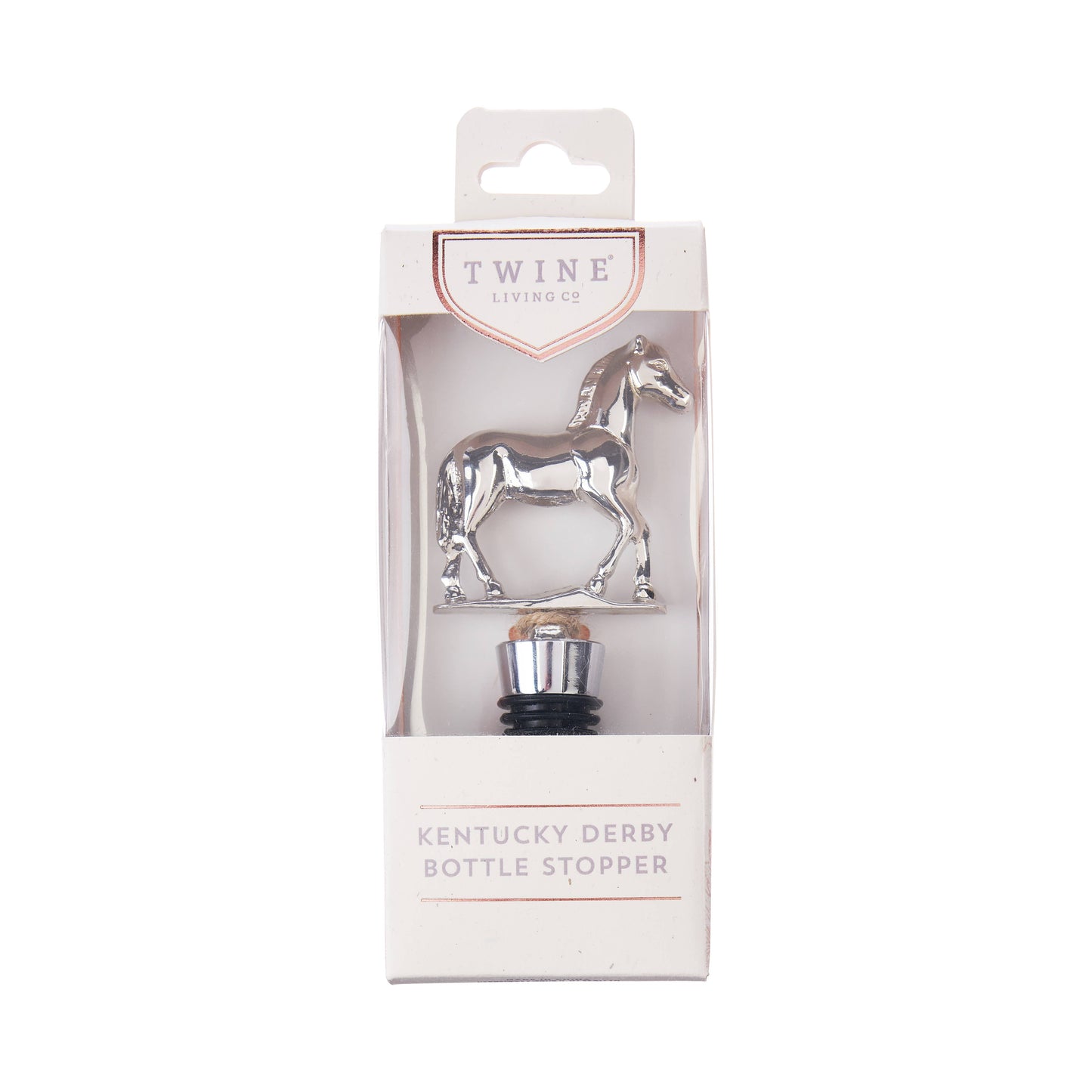 Chrome-Finished Pewter Racehorse Wine Stopper
