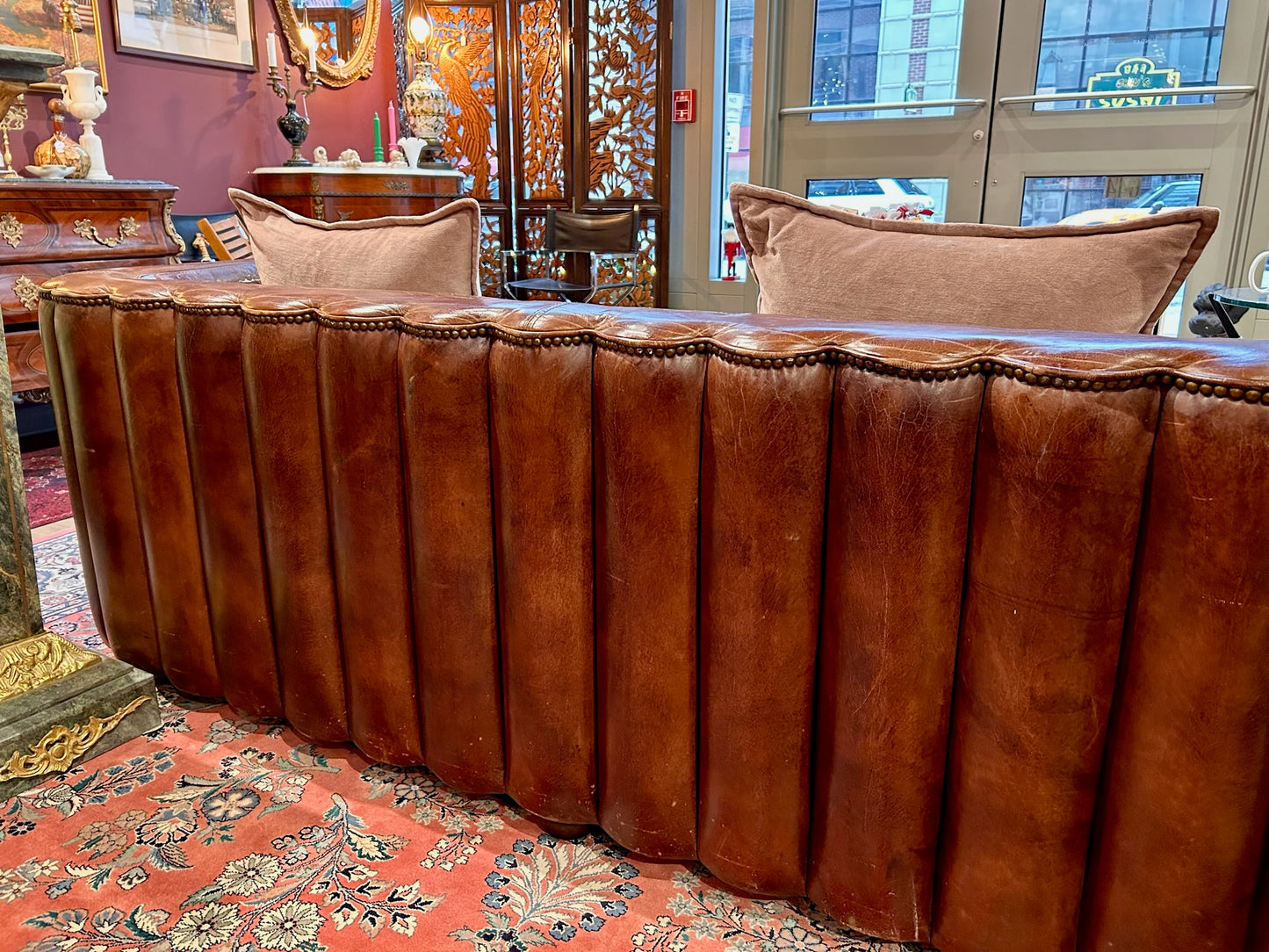 Restoration Hardware Maxime Leather Sofa