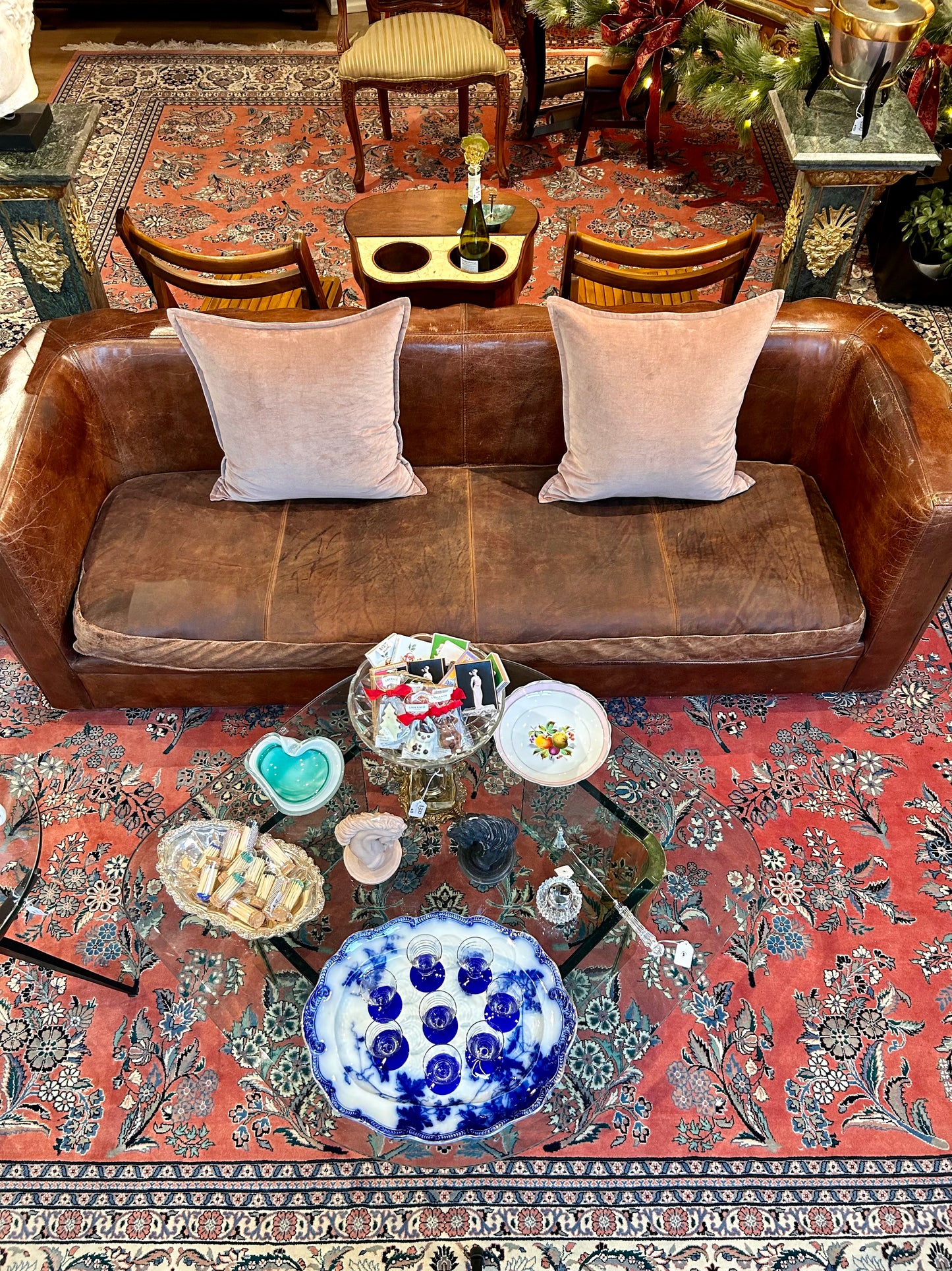 Restoration Hardware Maxime Leather Sofa