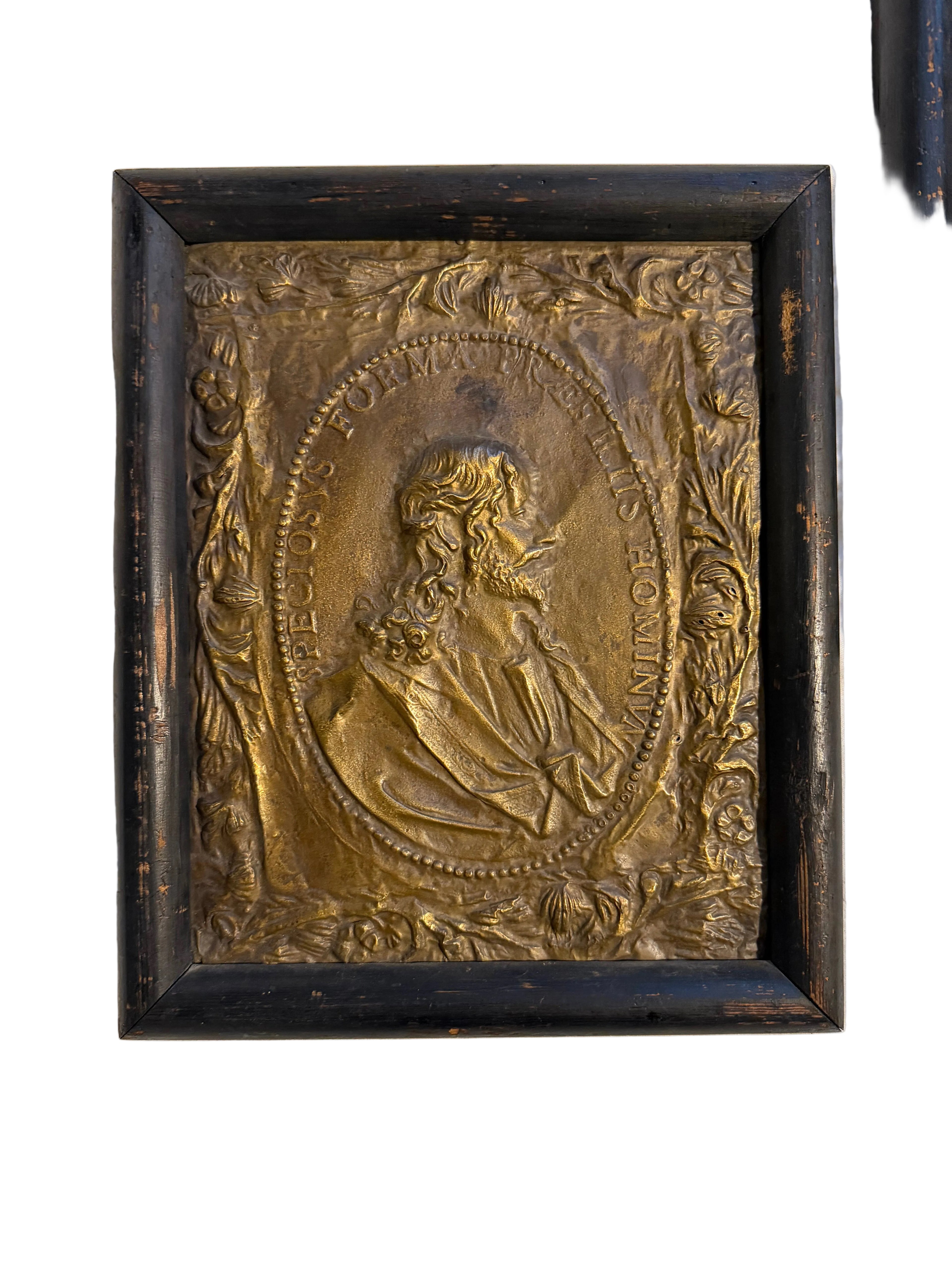 18th Century Bronze Framed Mary and Jesus