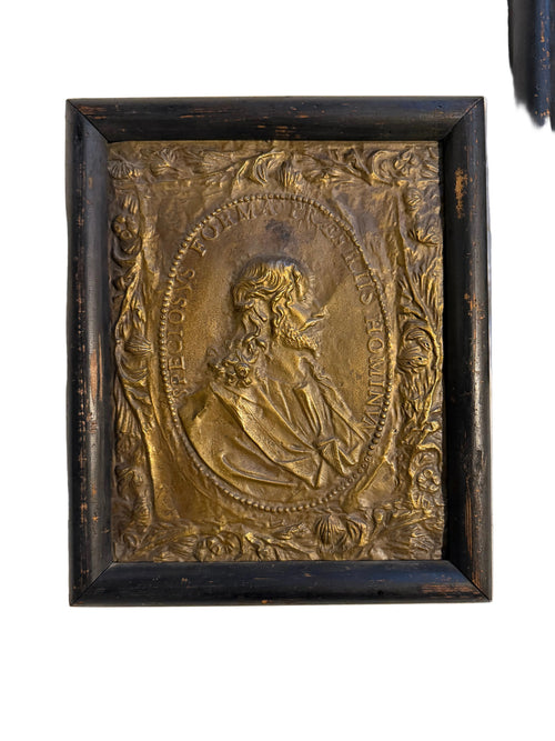 18th Century Bronze Framed Mary and Jesus