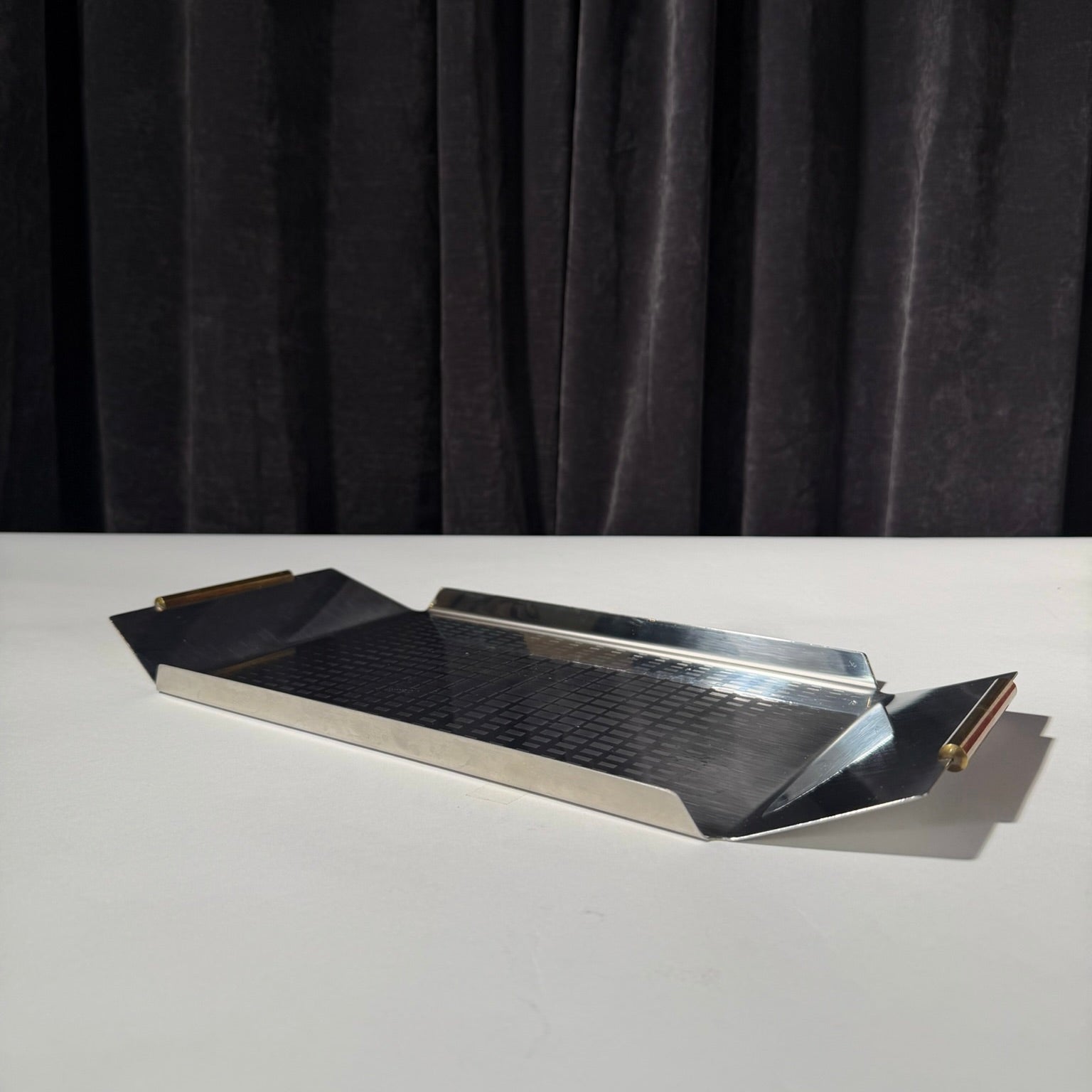 Anna Bulgheroni Chrome & Brass Serving Tray