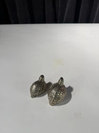 Silver Salt & Pepper Quail Shakers
