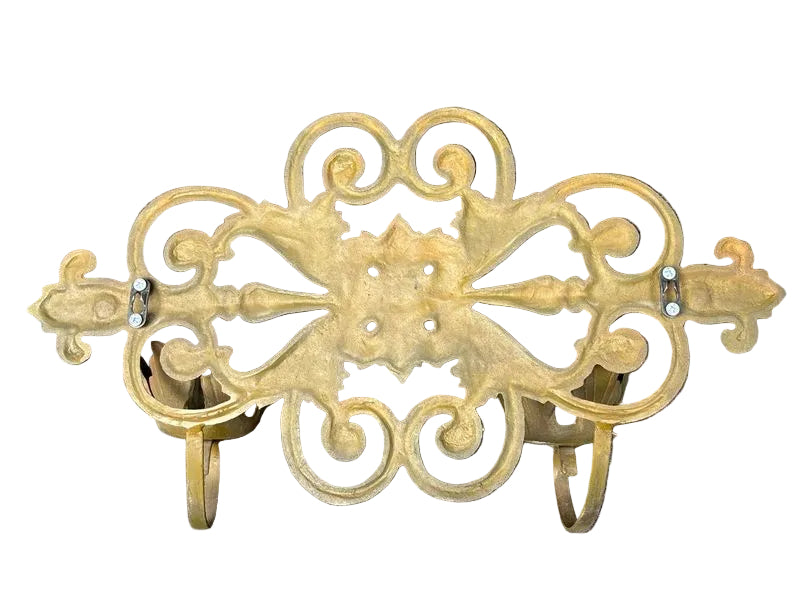Pair of Tuscan Baroque-Style Iron Candelabra Sconces