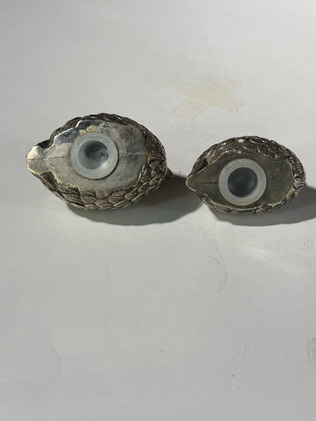 Silver Salt & Pepper Quail Shakers