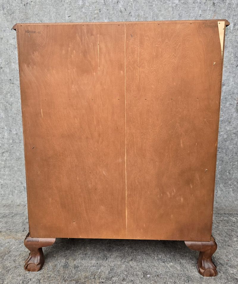 Secretary Desk with  Serpentine Front Ball and Claw Foot by Jasper Cabinet Company of Indiana