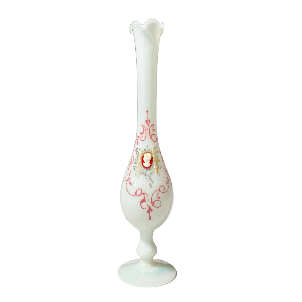 Opaline Cameo Vase