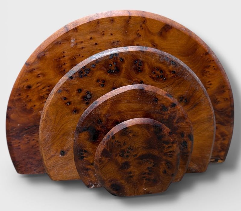 Art Deco Burlwood Letter Holder