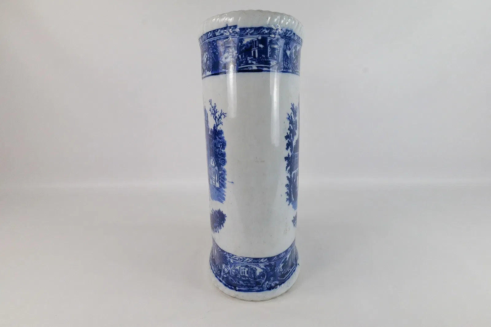 Ironstone Flow Blue Style Umbrella Stand
