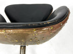 Swan Chair with Copper & Distressed leather