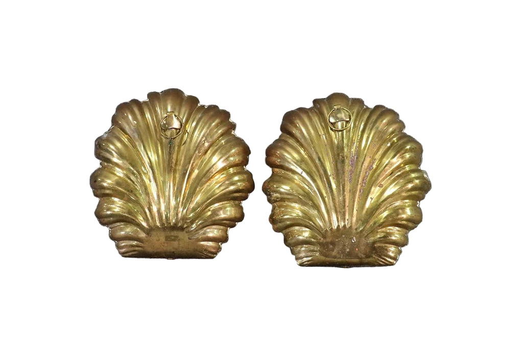 Brass Seashell Sconces