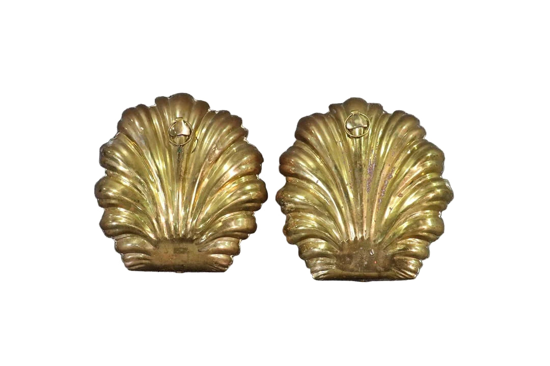 Brass Seashell Sconces