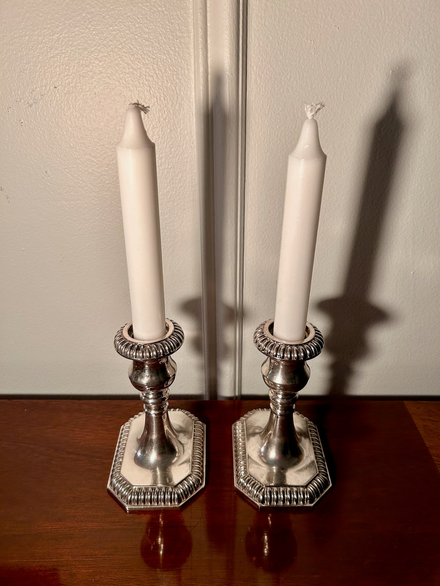 Vintage Silver Candlestick Pair