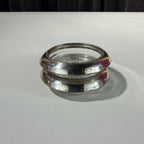 Sterling Silver & Crystals Coaster Pair