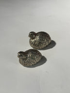 Silver Salt & Pepper Quail Shakers