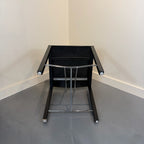 Italian Postmodern Ebonized & Chrome Dining Chairs