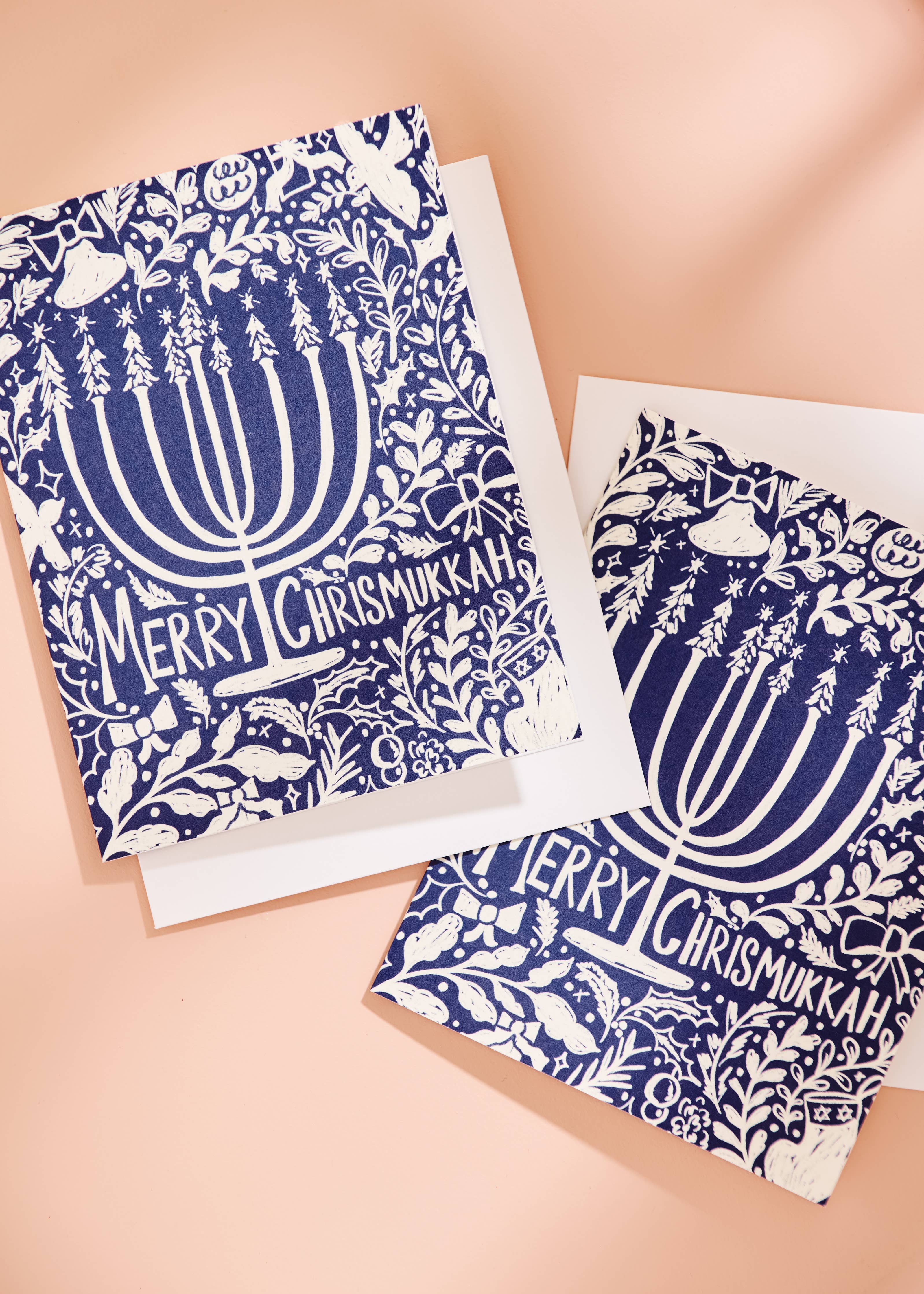 Merry Chrismukkah Folded A2 Greeting Card - Set of 10