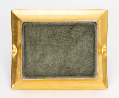 Hermès Hand Painted Gold and Green Ashtray