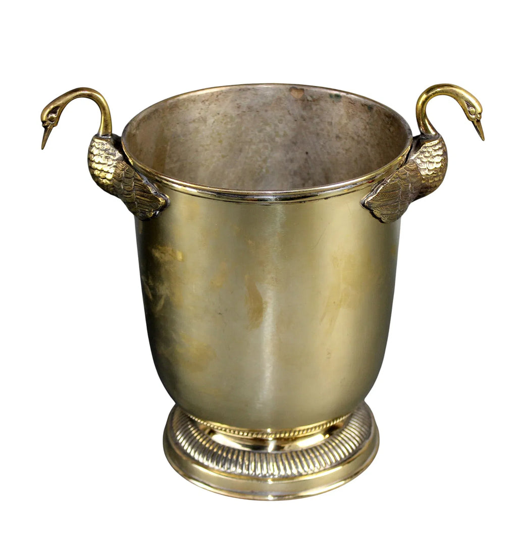 French Champagne Bucket with Swan Handles