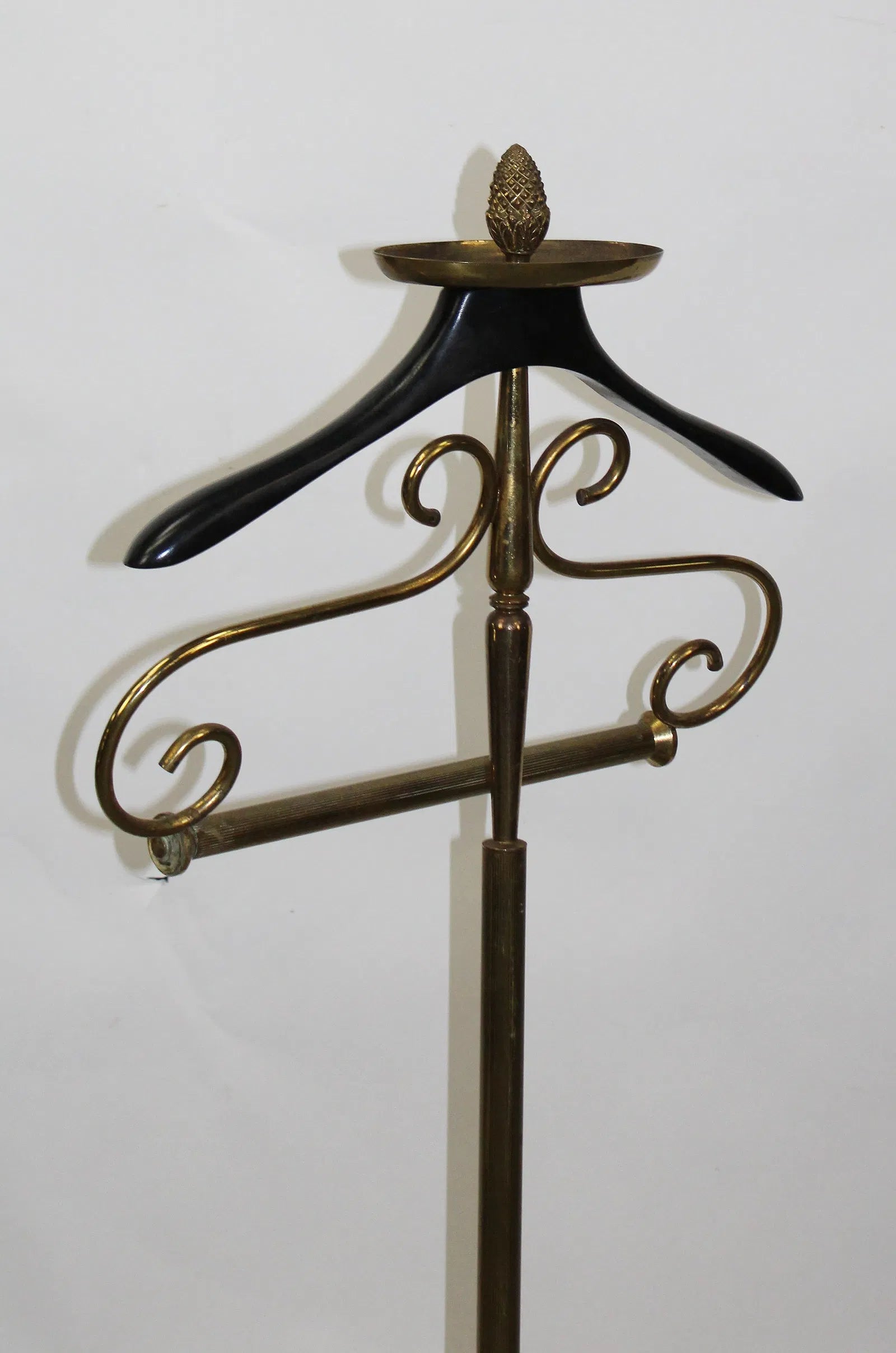 Vintage Fratelli Reguitti Brass Valet Stand / Gentleman's Wardrobe Servant
