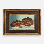 Paul Longenecker "Egg Bread Brioche" Oil on Board Painting