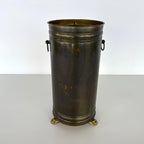Vintage Copper Umbrella Stand with Ring Handles