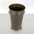 Vintage Copper Umbrella Stand with Ring Handles