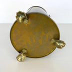 Vintage Copper Umbrella Stand with Ring Handles