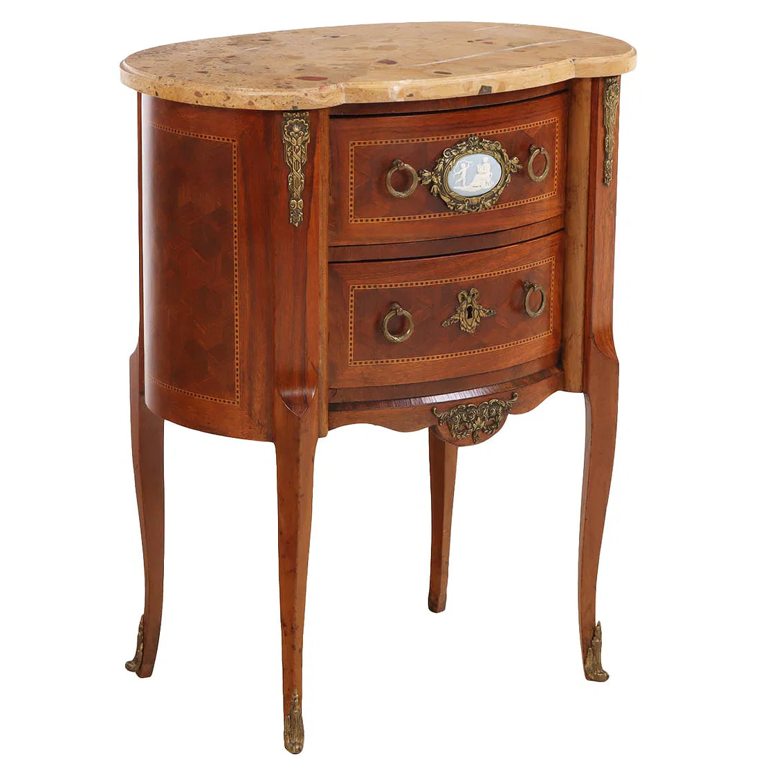 Louis XV-Style Marble Top Diminutive Commode
