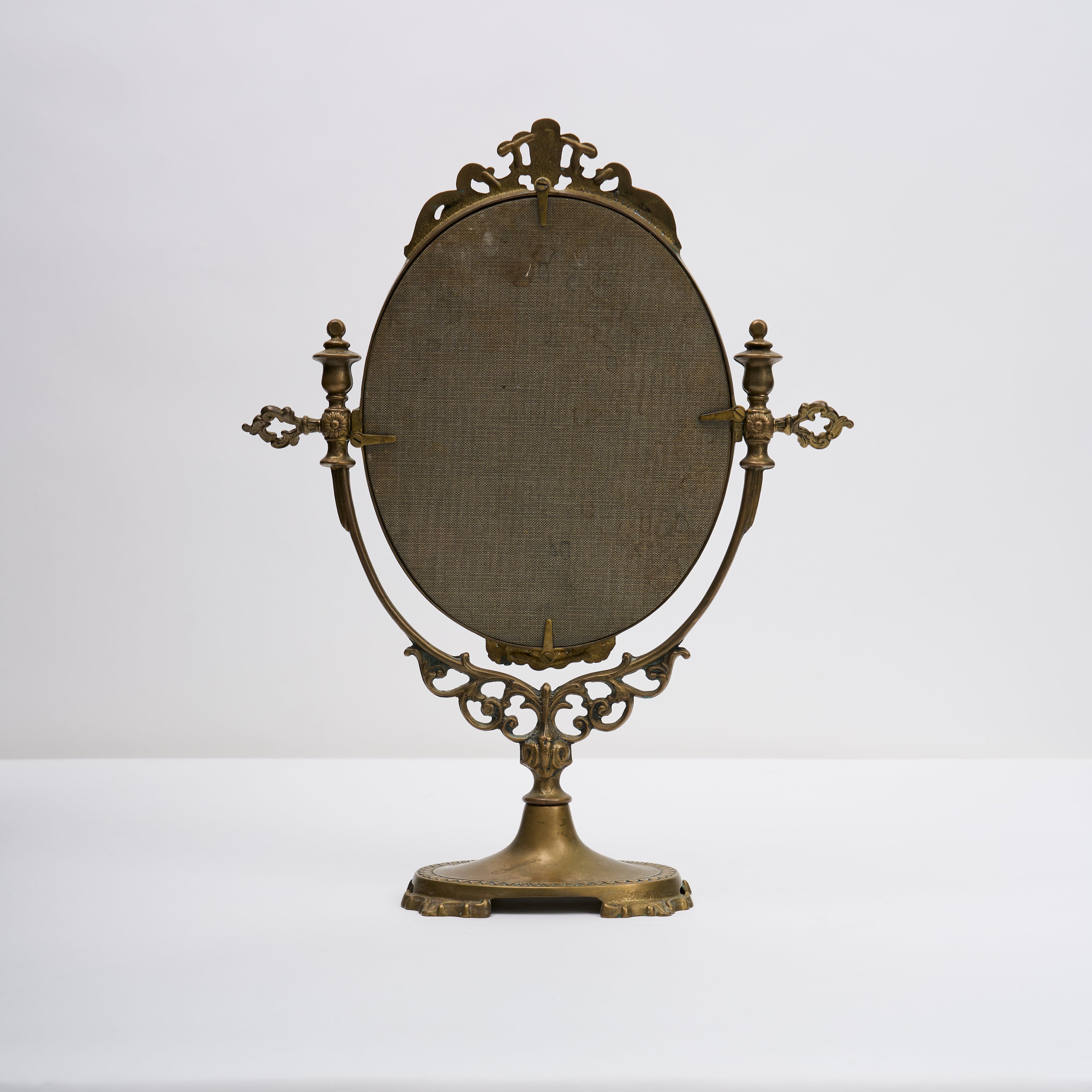 Antique Brass Table Top Mirror