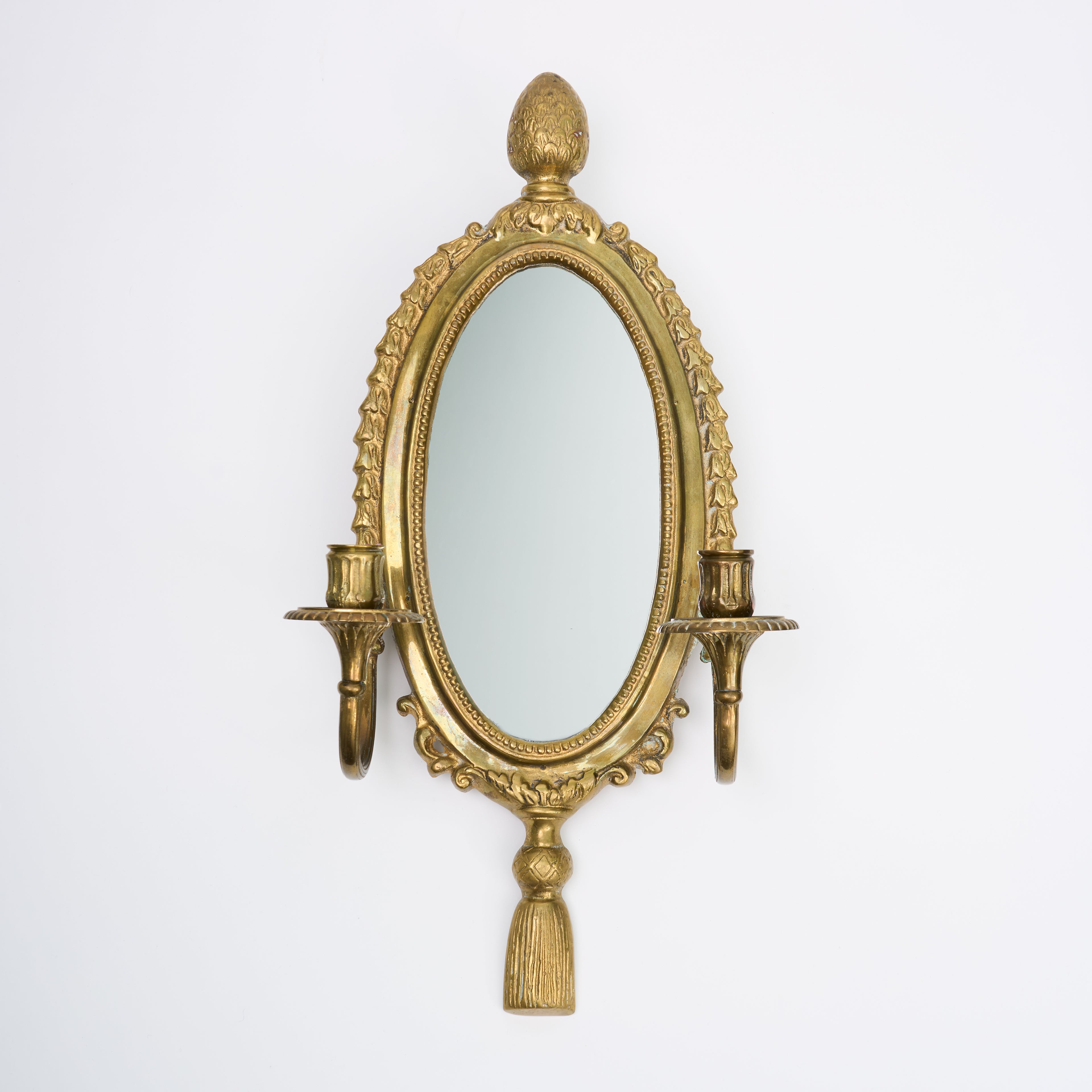 Brass Sconce Mirror