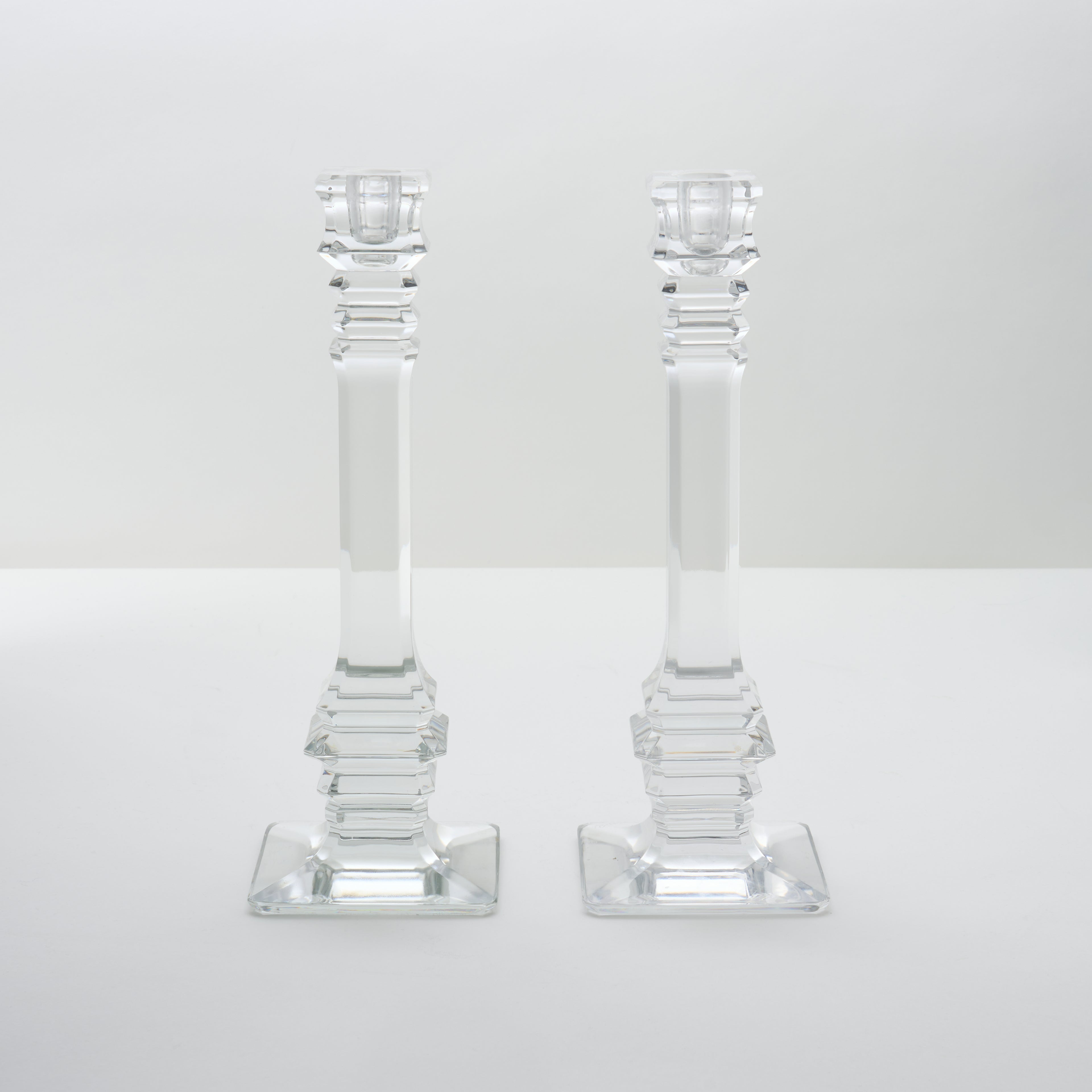 Towle Crystal Candlestick Pair