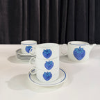 Richard Ginori "Fragoletta" Blue Strawberry Tea & Coffee Service