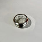 Sterling Silver & Crystals Coaster Pair