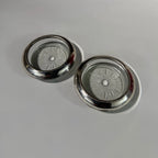 Sterling Silver & Crystals Coaster Pair