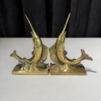 Pair Decorative Brass Sailfish Bookends