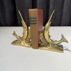 Pair Decorative Brass Sailfish Bookends