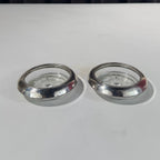 Sterling Silver & Crystals Coaster Pair