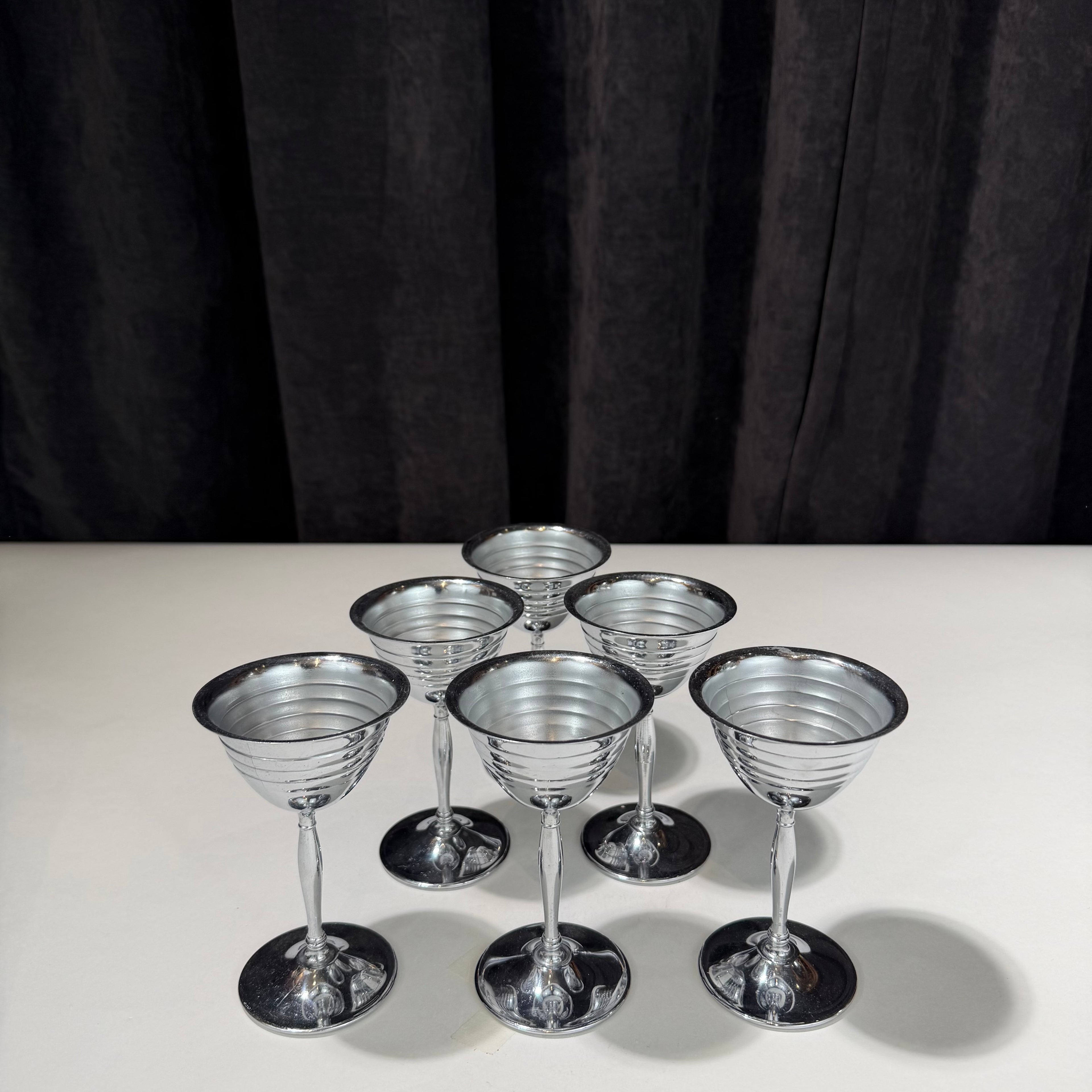 Art Deco Cocktail Shaker and Cups (6)