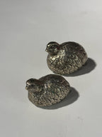 Silver Salt & Pepper Quail Shakers