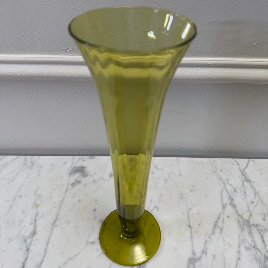 Yellow Art Glass Vessel