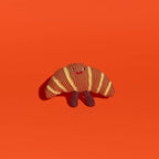 Cotton Crochet Croissant Dog Toy