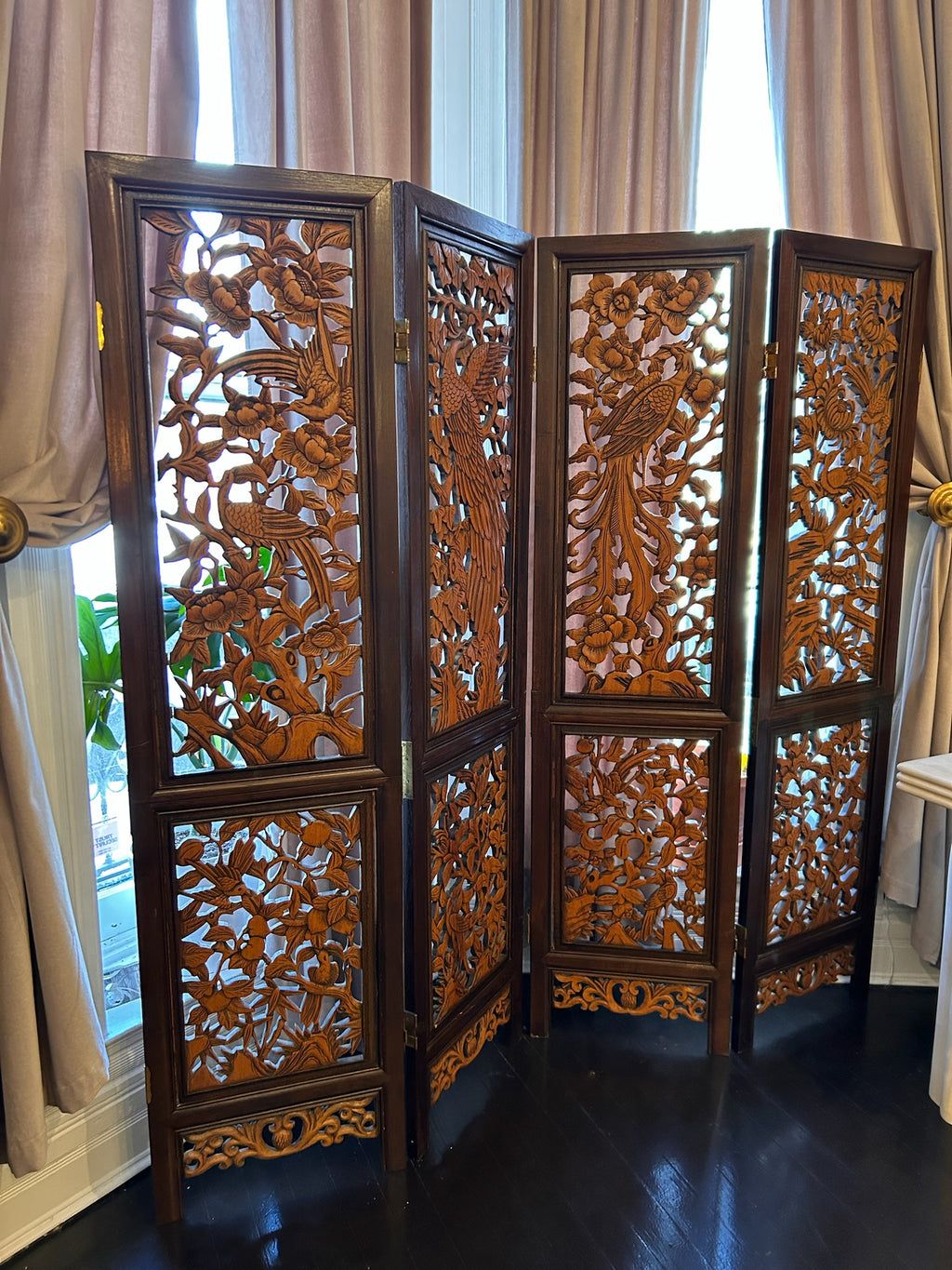 Carved Asian Screen