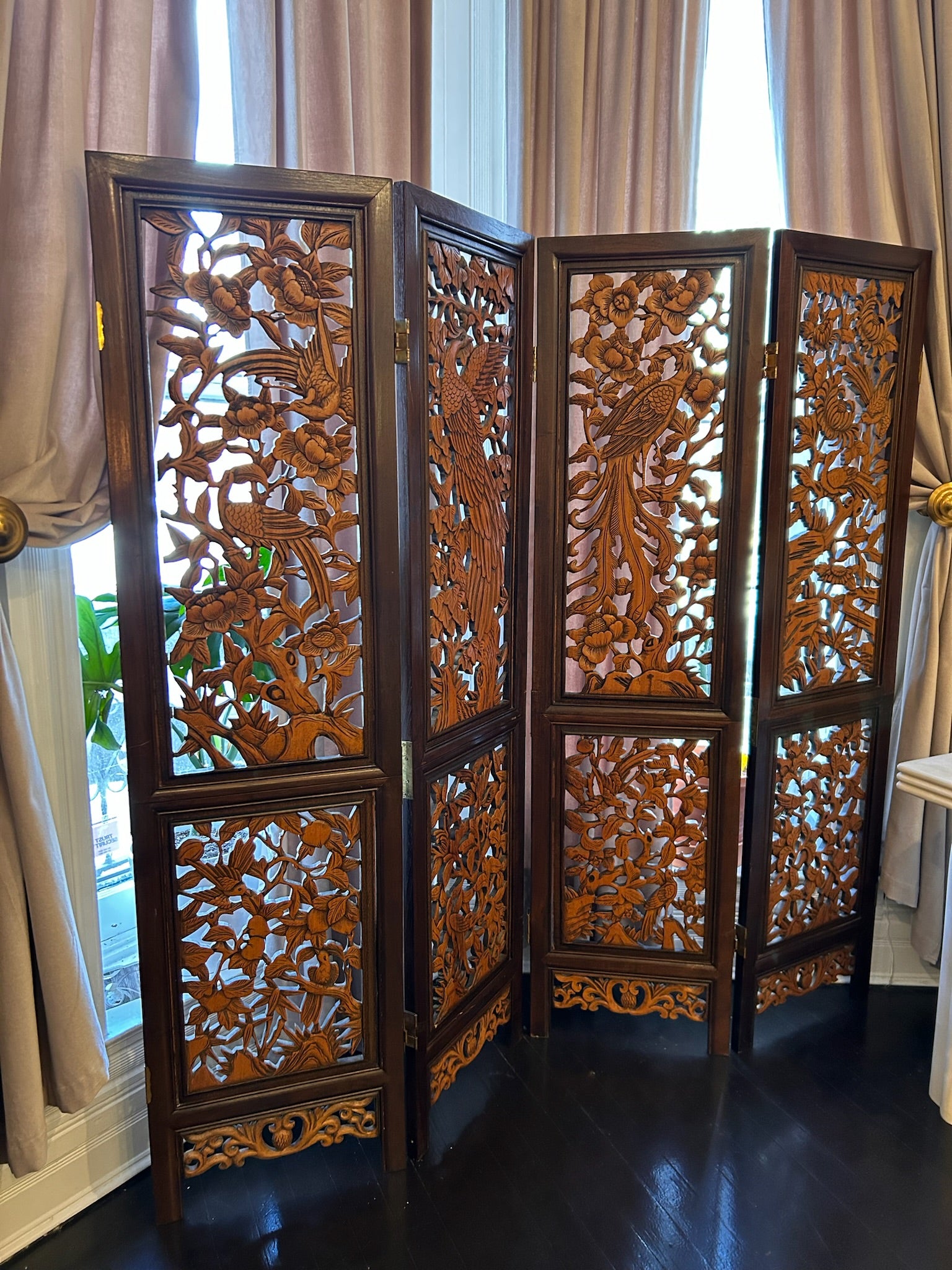 Carved Asian Screen