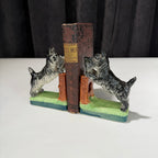 Porcelain Schnauzer Bookends