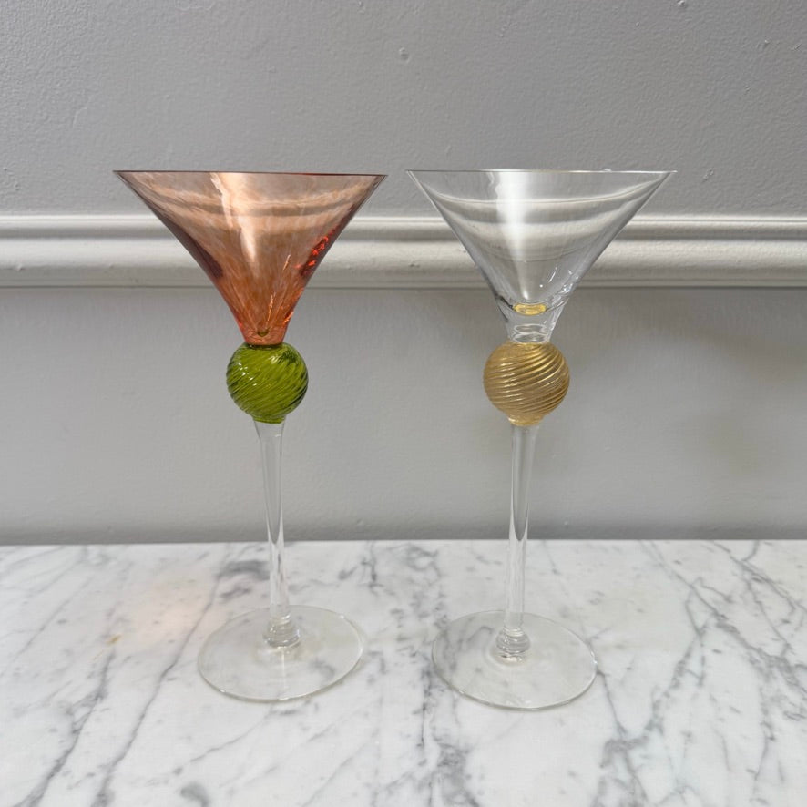 Tribeca Salmon and Lime Martini Glass by Union Street